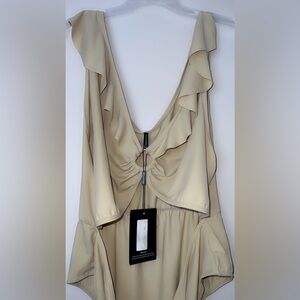 🤩BNWT Beige Pretty Little Thing one piece swimsuit